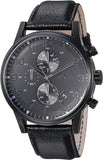 Hugo Boss Blackout Chronograph Black Dial Black Leather Strap Watch For Men - HB1512567