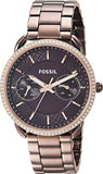 Fossil Tailor Analog Brown Dial Brown Steel Strap Watch for Women - ES4258