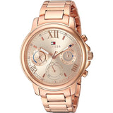 Tommy Hilfiger Claudia Rose Gold Dial Rose Gold Steel Strap Watch for Women - 1781743