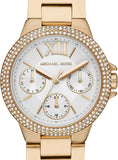 Michael Kors Camille Multifunction White Dial Rose Gold Steel Strap Watch For Women - MK6845