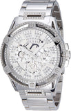 Guess King Quartz Silver Dial Silver Steel Strap Watch For Men - GW0497G1