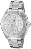 Tag Heuer Aquaracer Automatic Chronograph White Dial Silver Steel Strap Watch for Men - CAY2111.BA0927