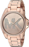 Michael Kors Bradshaw Quartz Rose Gold Dial Rose Gold Steel Strap Watch For Women - MK6556