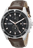 Fossil Wakefield Black Dial Brown Leather Strap Watch for Men - CH2944