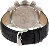 Versace V Ray Chronograph Quartz Black Dial Black Leather Strap Watch For Men - VE2I00121