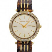 Michael Kors Darci Gold Dial Brown Two Tone Steel Strap Watch for Women - MK4326