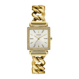 Guess Vanity Diamonds Silver Dial Gold Steel Strap Watch for Women - W1030L2