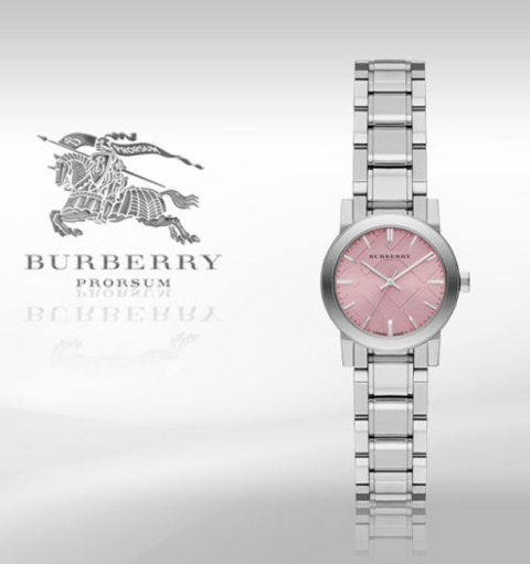 【不動品】BURBERRY レディース腕時計 BU9231 クォーツ #hm Burberry The City Diamonds Pink Dial Silver Steel Strap Watch for
