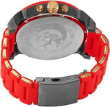 Diesel Mr Daddy 2.0 Chronograph Grey Dial Red Rubber Strap Watch For Men - DZ7430