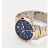 Fossil Neutra Chronograph Blue Dial Two Tone Steel Strap Watch for Men - FS5706