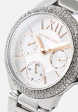 Michael Kors Camille Chronograph White Dial Silver Steel Strap Watch For Women - MK7198