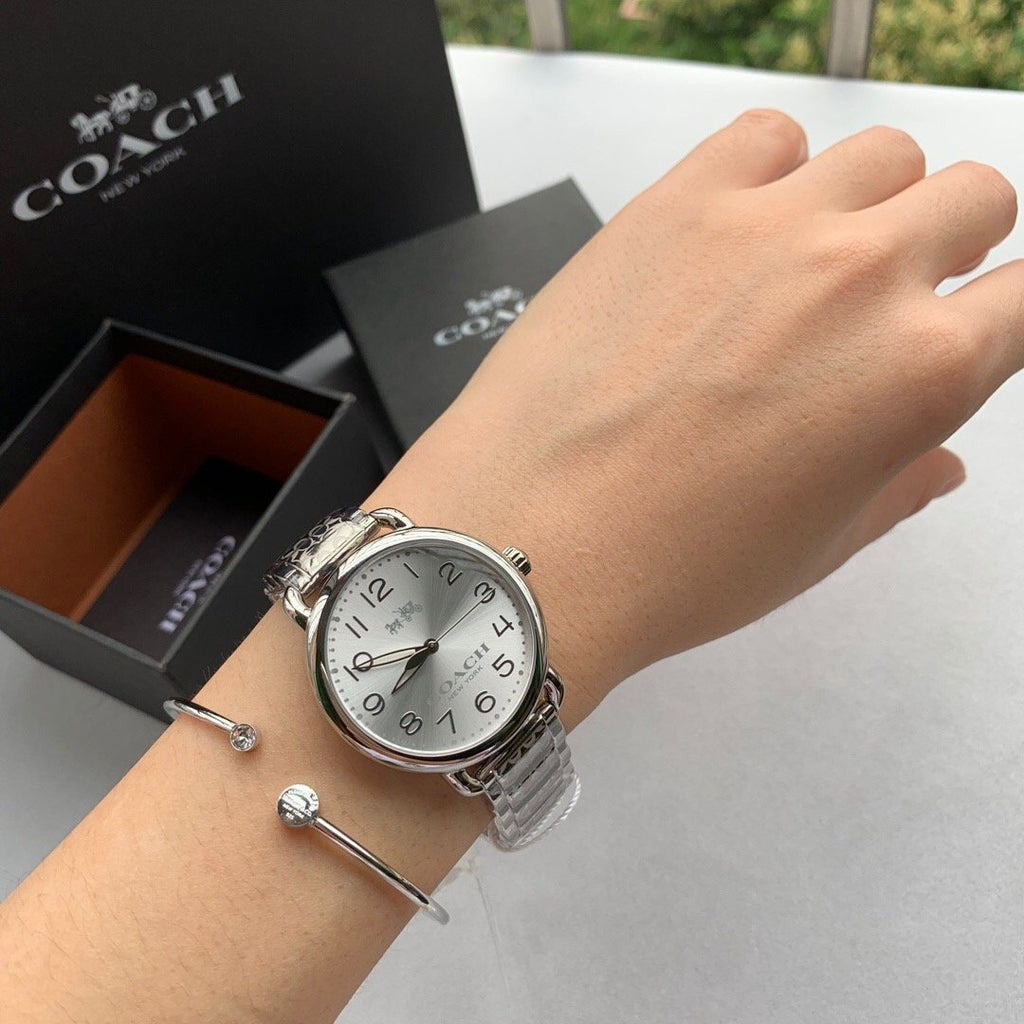 Coach women's delancey stainless steel bracelet watch 36mm Clearance