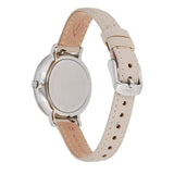 Fossil Jacqueline Beige Dial Pink Leather Strap Watch for Women - ES3793