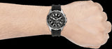 Fossil Garrett Chronograph Black Dial Black Rubber Strap Watch for Men - FS5624