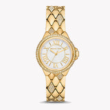 Michael Kors Camile Analog White Dial Gold Steel Strap Watch for Women - MK4801