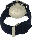 Armani Exchange Outerbanks Chronograph Blue Dial Blue Silicone Strap Watch For Men - AX1327