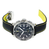 Tag Heuer Aquaracer Jam Tangan Chronograph Otomatis Black Dial Black Nylon Strap untuk Pria - CAY211A.FC6361