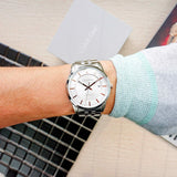 Calvin Klein Infinity Silver Dial Silver Steel Strap Watch for Men - K5S34B46