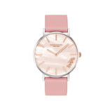 Coach Perry Mother of Pearl Pink Dial Pink Leather Strap Watch for Women - 14503244