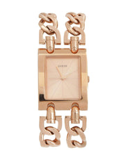 Guess Mod Heavy Metal Rose Gold Dial Rose Gold Steel Strap Watch For Women - W1117L3