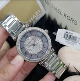 Michael Kors Caitlin Crystal Dial Silver Steel Strap Watch for Women - MK3331