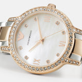 Emporio Armani Cleo Mother of Pearl Dial Two Tone Steel Strap Watch For Women - AR11499