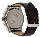 Guess Pinnacle Chronograph Quartz Blue Dial Brown Leather Strap Watch For Men - W0673G1