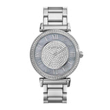 Michael Kors Caitlin Crystal Dial Silver Steel Strap Watch for Women - MK3331