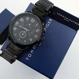 Tommy Hilfiger Briggs Black Dial Black Steel Strap Watch for Men  - 1791423