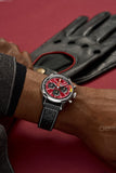 Breitling Top Time B01 Chevrolet Corvette Red Dial Black Leather Strap Watch for Men - AB01761A1K1X1