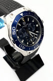 Tag Heuer Aquaracer Chronograph Jam Tangan Tali Karet Hitam Dial Biru untuk Pria - CAY111B.FT6041