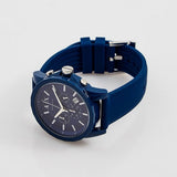 Armani Exchange Outerbanks Chronograph Blue Dial Blue Silicone Strap Watch For Men - AX1327