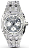 Bulova Crystal Collection Phantom Silver Dial Silver Steel Strap Watch for Men - 96C002