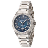 Bulova Marine Star Blue Dial Silver Steel Strap Watch for Women - 96R215