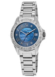 Bulova Marine Star Blue Dial Silver Steel Strap Watch for Women - 96R215