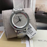 Michael Kors Kinley Diamond Pave Silver Dial Silver Steel Strap Watch for Women - MK5996