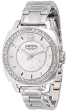 Coach Mini Boyfriend Diamonds Silver Dial Silver Steel Strap Watch for Women - 14501699