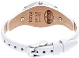 Fossil Molly White Dial White Leather Strap Watch for Women - ES3288