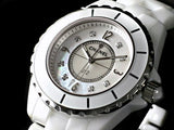 Chanel J12 Diamonds Quartz Ceramic White Dial White Steel Strap Watch for Women - J12 H2422