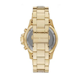 Michael Kors Everest Chronograph Black Dial Gold Steel Strap Watch For Women - MK5828