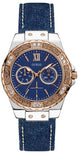 Guess Limelight Quartz Analog Blue Dial Blue Denim Strap Watch For Women - W0775l10