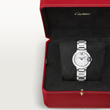 Cartier Ballon Bleu de Cartier Diamonds Silver Dial Silver Steel Strap Watch for Women - WE902073