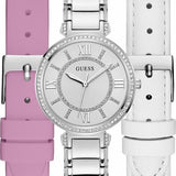 Guess Montage Quartz Silver Dial Silver Steel Strap Watch For Women - GW0588L2