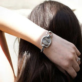 Gucci Horsebit Collection Quartz Brown Dial Silver Steel Strap Watch For Women - YA139501