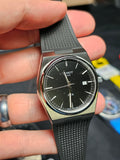 Tissot PRX Quartz Black Dial Black Leather Strap Watch For Men - T137.410.17.051.00