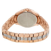 Bulova Crystal Collection Silver Dial Rose Gold Steel Strap Watch for Women - 98L229