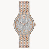 Bulova Crystal Collection Silver Crystals Dial Two Tone Steel Strap Watch for Women - 98L235