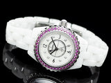 Chanel J12 Quartz Diamonds Mother of Pearl White Dial White Steel Strap Watch for Women - J12 H3243