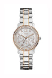 Guess Enchanting Diamonds Silver Dial Two Tone Steel Strap Watch for Women - W0305L3