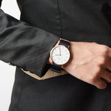 Daniel Wellington Classic Cornwall White Dial Black Nylon Strap Watch For Men - DW00100257